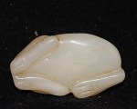 Antiker Kleiner Toad in weisser Jade